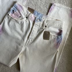 NEW Levi's 501 Classic High Rise Women Tie Dye Jeans Size 29/30 100% Cotton