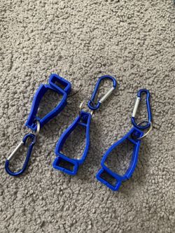 Set of 3 keychains with clamp