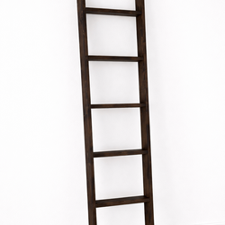 Handmade Rustic Blanket Ladder – 6ft Dark Walnut | Farmhouse Decor | Local
