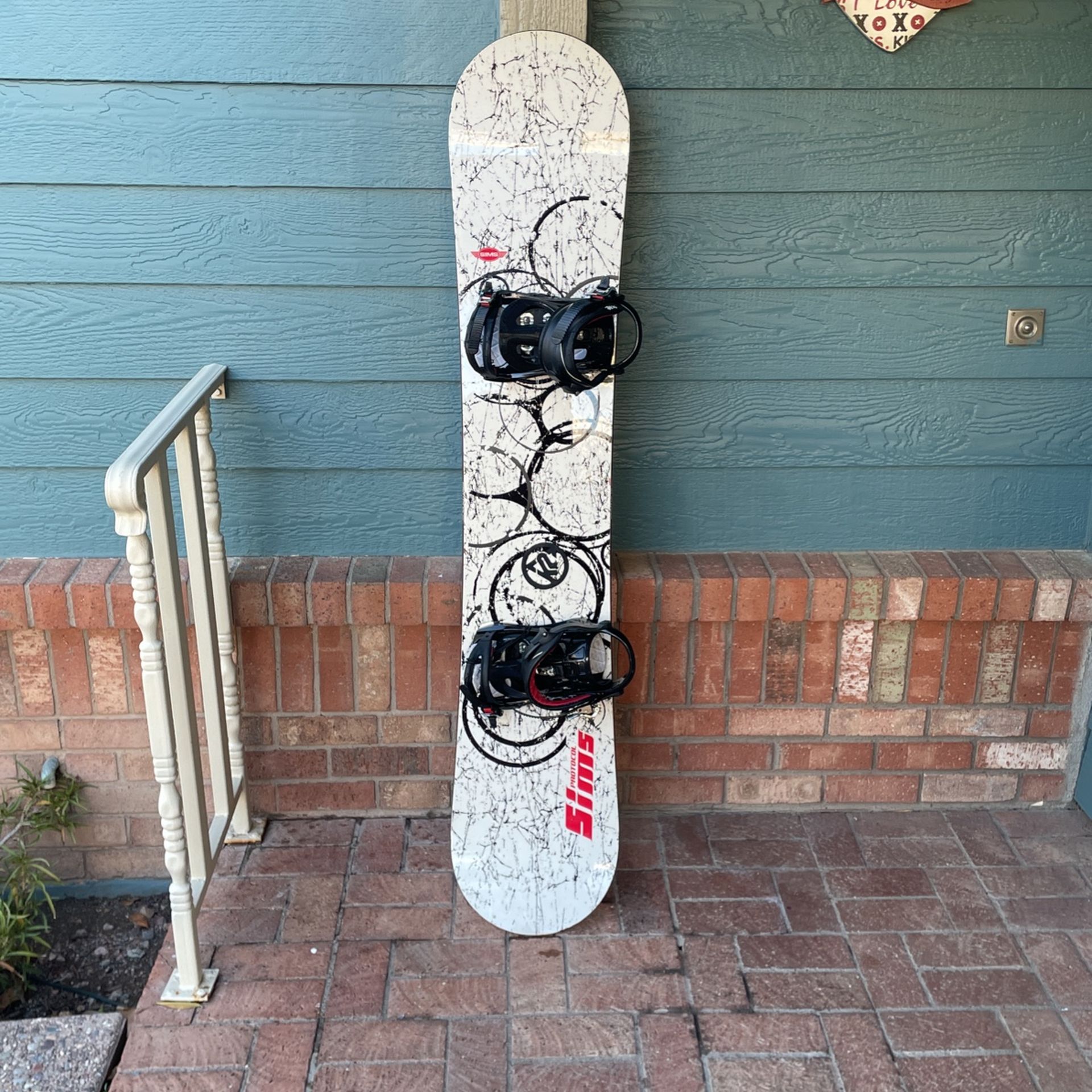 SIMS Protocol 158cm Snowboard with K2 Sonic Bindings for Sale in