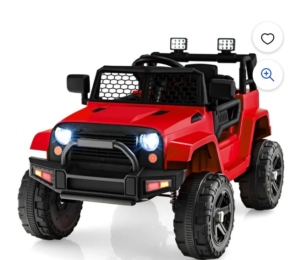 Topbuy 12V Kids Ride On Car Electric Vehicle Jeep with Parental Remote Music Horn Headlights Slow Start Function Red (4.8) 4.8 stars out of 79 reviews