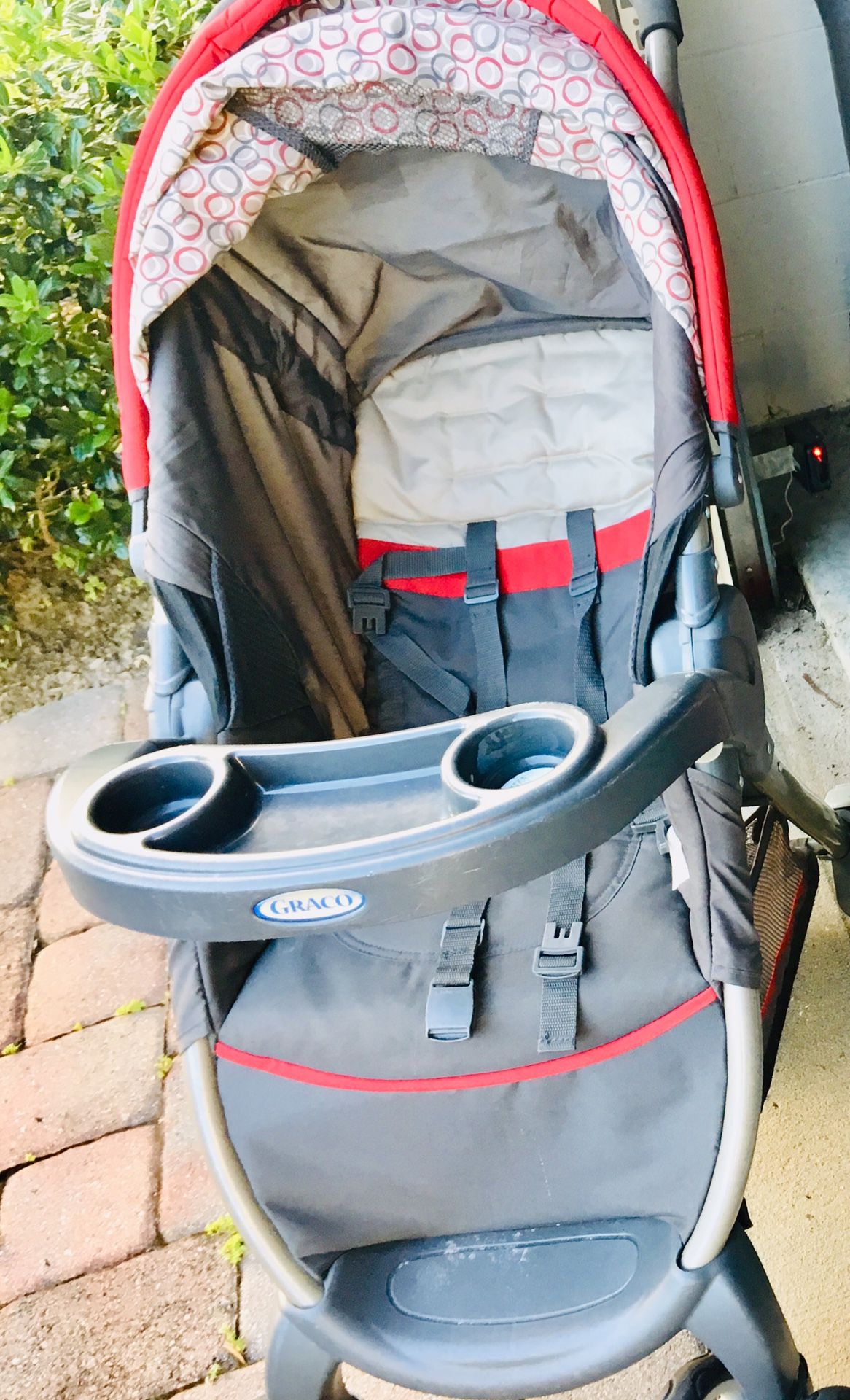 Car seat and stroller with double car seat base- $35