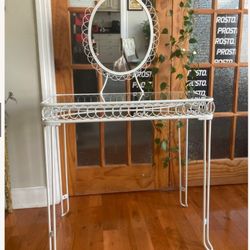 Vintage Style Vanity Glass Tabletop Mirror Excellent Condition