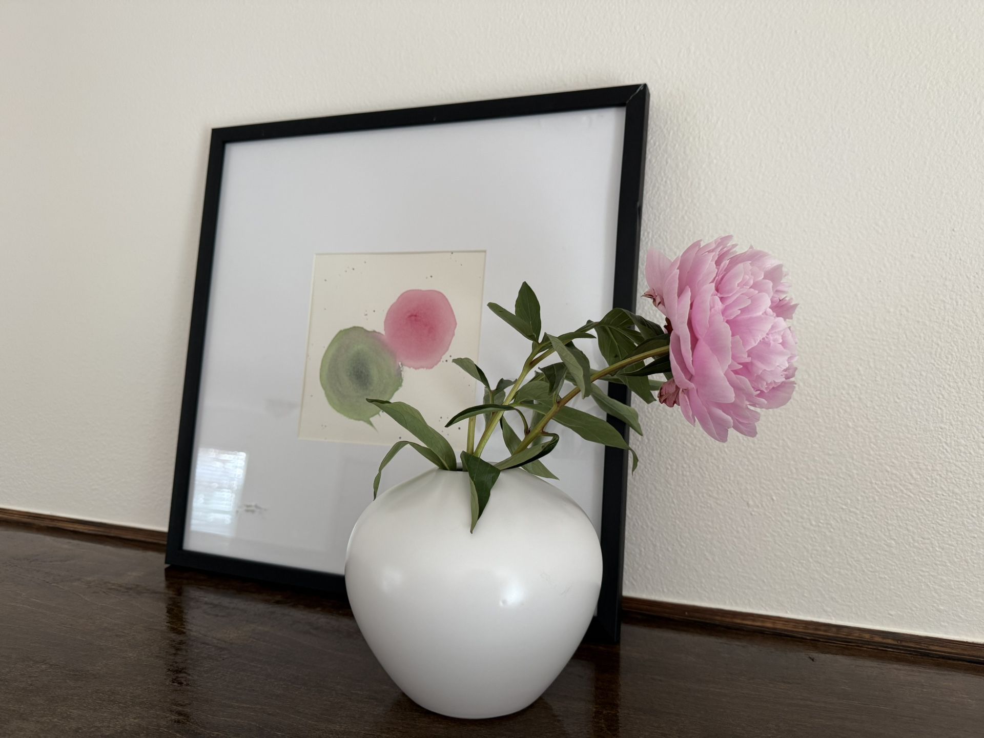 Original Watercolor Art Work+ Vase Set