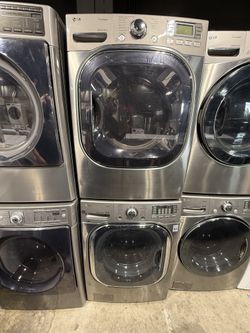 LG Stainless Steel front load washer and gas dryer set