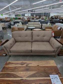 Holden Taupe Leather Sofa