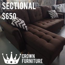 Small Brown Sectional 