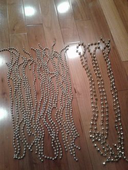 Gold holiday christmas tree beads