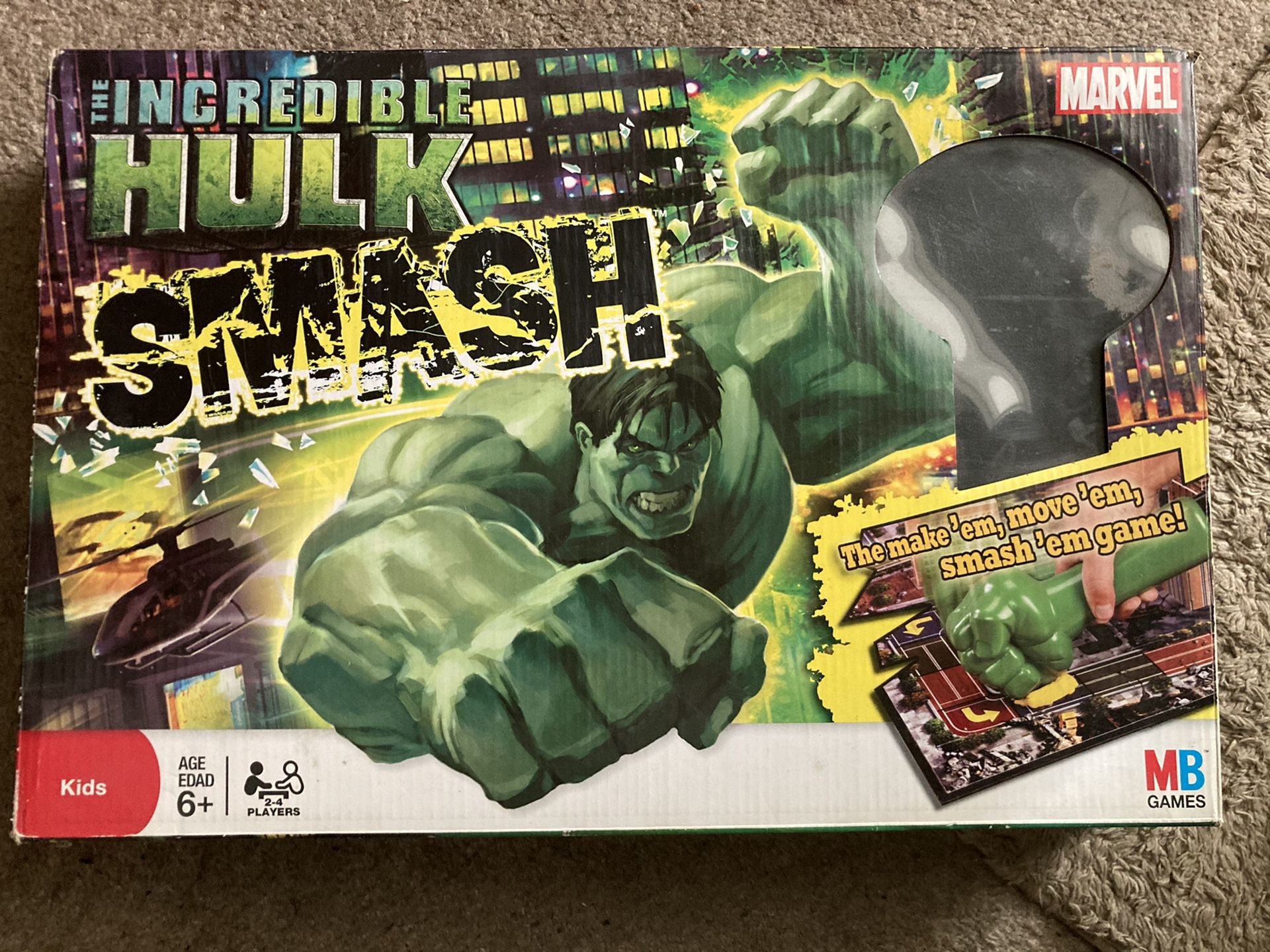 THE INCREDIBLE HULK SMASH Board Game