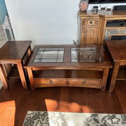 Mission Oak Style Coffee And End Tables