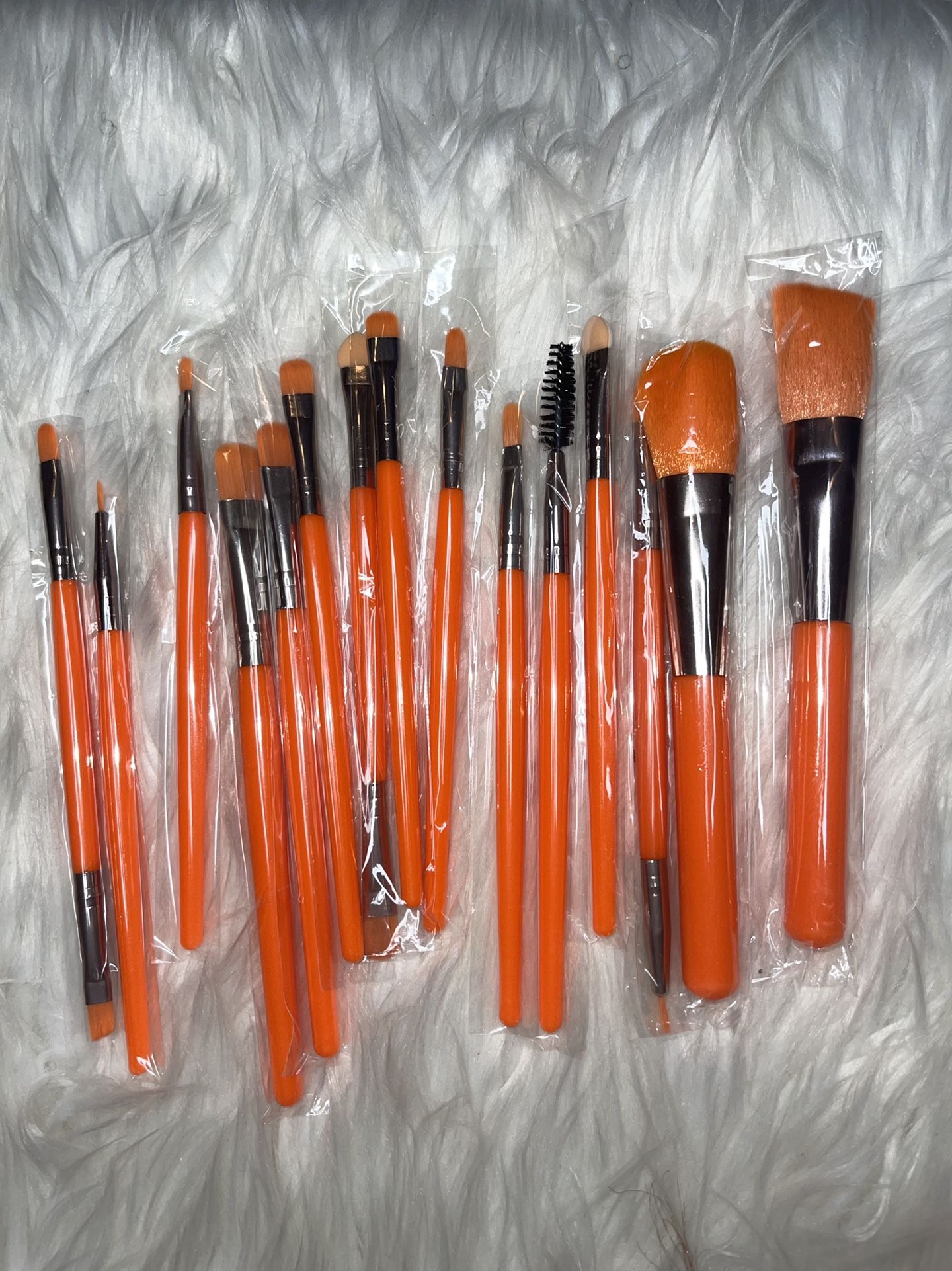 Orange Makeup Brushes 
