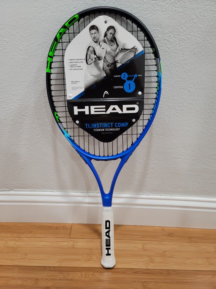 NWT HEAD - Ti. Instinct Comp - Pre-Strung Tennis Racket - Grip Size 4 1/4-2
