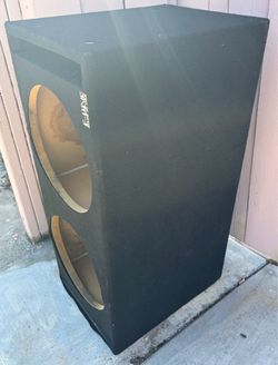 E-Line Dual Subwoofer Speaker Cabinet Box.