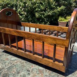 Vintage Wooden Doll Cradle