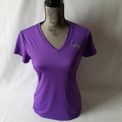 Fila women's purple athletic v-neck top size M