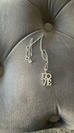 Sterling Silver Love Necklace 