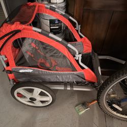 InStep Double Child Bike Trailer (2-Seater) – Red/Gray”