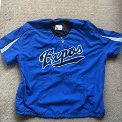 Blue Montreal Expos windbreaker jacket 