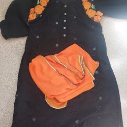 Shiffon Embroidered Shirt With Dupatta 