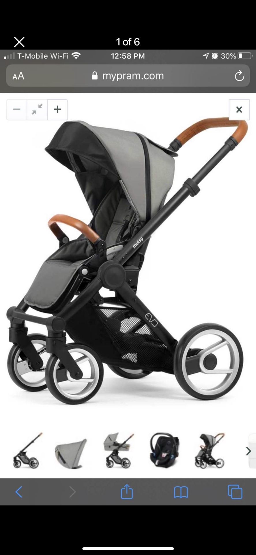 Mutsy Evo Urban Nomad Stroller ( stroller with Reversible Seat + Bassinet)