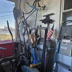 Gym Equipment And Vintage Bike