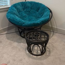Papasan Chair And Stool 