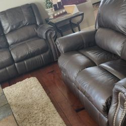 sofa/loveseat set. chocolate brown in color. good condition. serious buyers only.