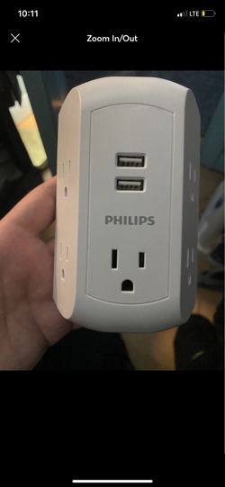 Philips Surge Protector with phone charger