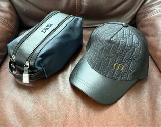 Dior pouch bag and hat set