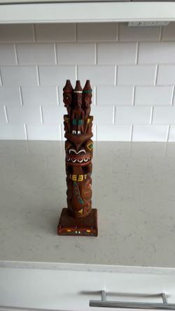 Beautiful hand carved wood totem pole