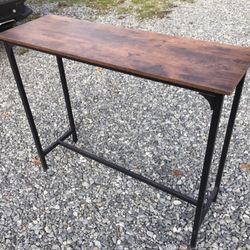 48" Narrow Console Bar Style Table