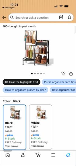 Bag and shoe organizer