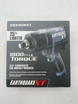 Earthquake XT (EQ34GMXT) 3/4 in. Composite Air Impact Wrench Twin Hammer, 1,800 ft-lbs