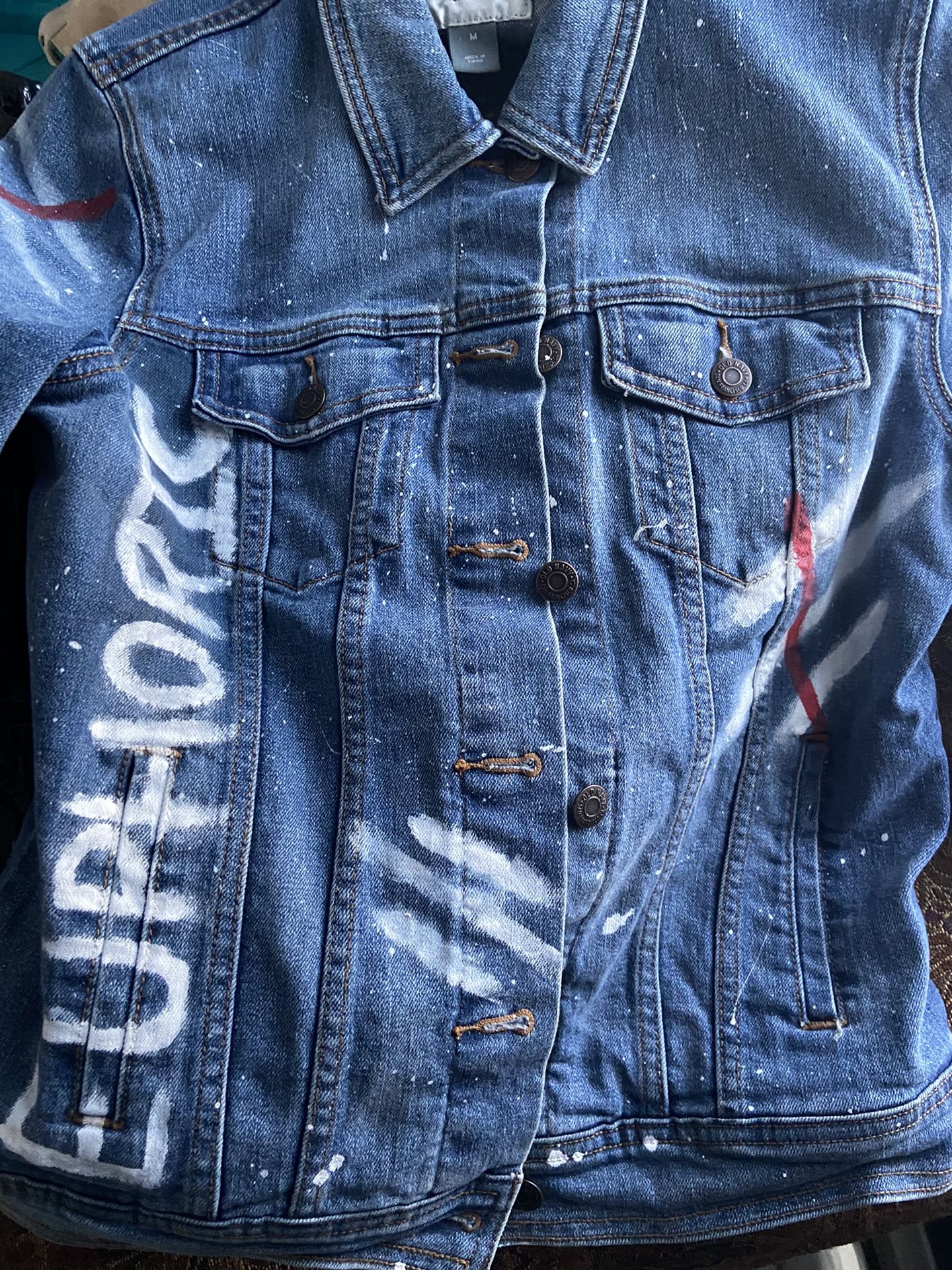 hand painted jean jacket