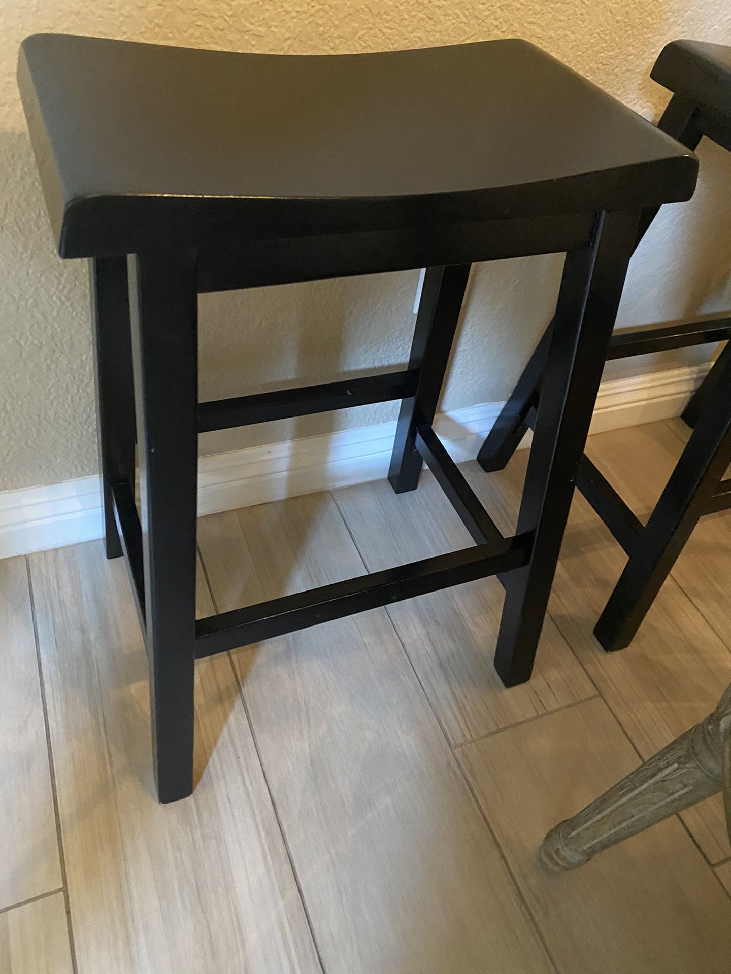 2 wood Counter stools