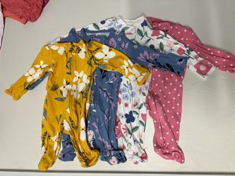 Carter's Footed Cotton Pajamas, Newborn x 4