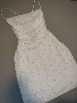 White mini dress