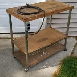 Workbench Cart On Wheels With Electric 