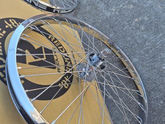 Redline 48 Chrome (joy-tech) BMX Wheel Set