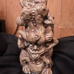 Jim Rumph 1973 Vintage Pottery Mug Peeping Tom Ogre/Troll Tankard