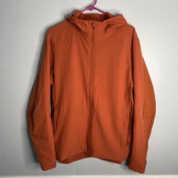 Lululemon Warp Light Packable Jacket Mens Large Orange