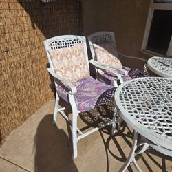 Tall Metal Patio Furniture Pillows Included