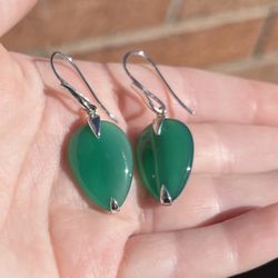 Green Onyx Earrings 