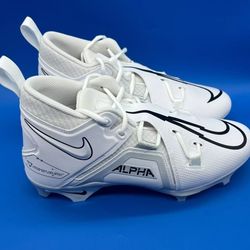 BRAND NEW Nike Alpha Menace Pro 3 Football Cleats White Black Sizes 9.5, 11.5
