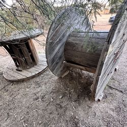 Large Wooden Cable Spool