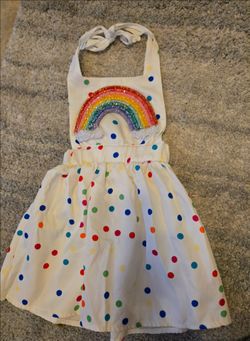 New rainbow dress size 18 - 24 m baby girl toddler polka