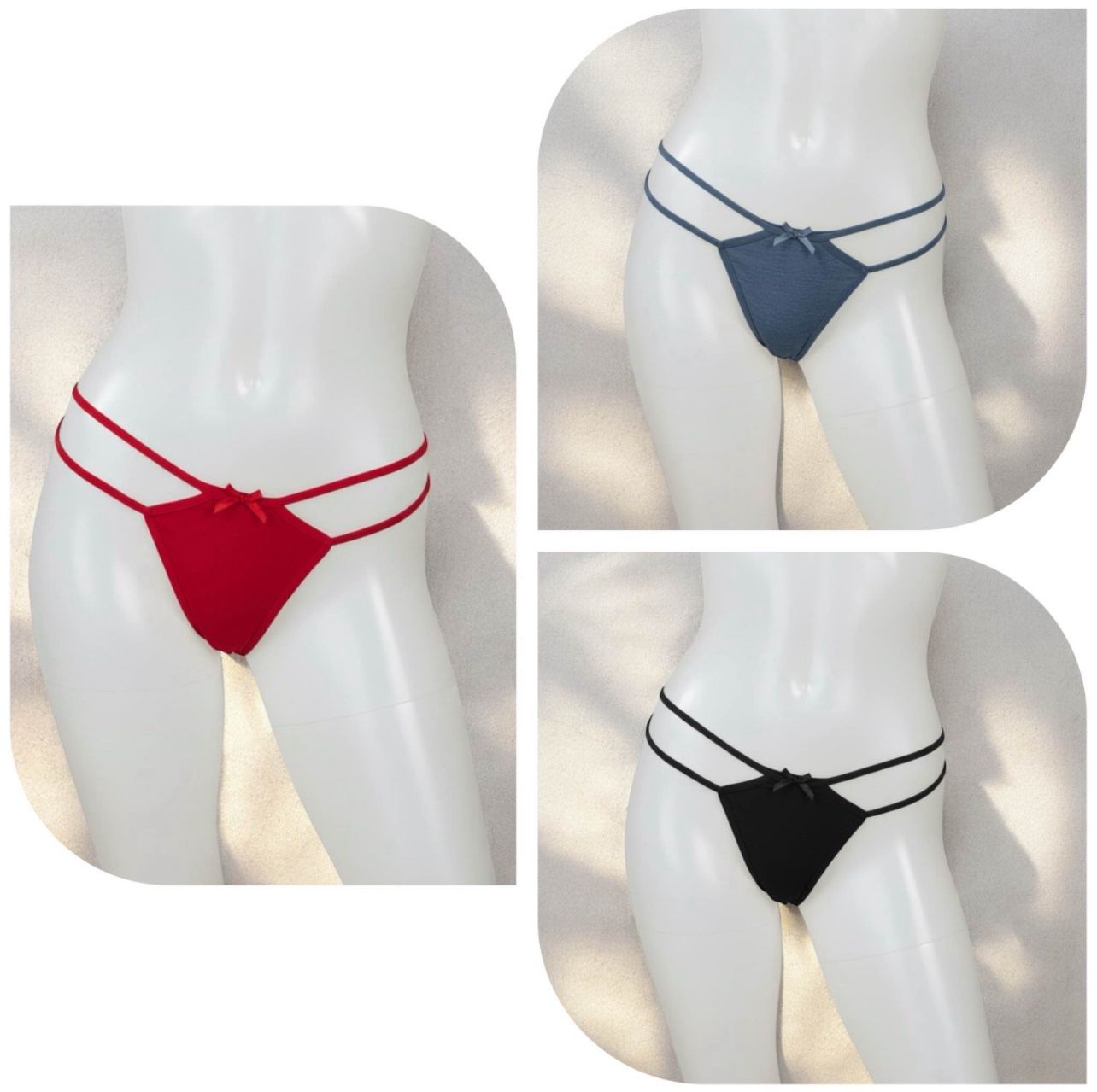 NEW/NUEVO Large thong lingerie 3piece set/ talla Grande lencería de tanga 3piezas