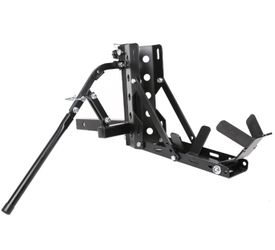 MOTORCYCLE TRAILER FOR FRONT TIRE OR SCOOTER , EZ TO USE, UP TO 800 POUNDS , POWDER COATED, HEAVY DUTY THICK METAL PIECES 4th