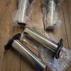 Four  Stainless Steel 90 degree Fishing Pole Holders 