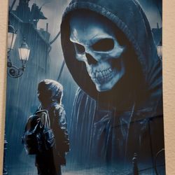 Scary Walk Aluminum Art 12x18 Inch